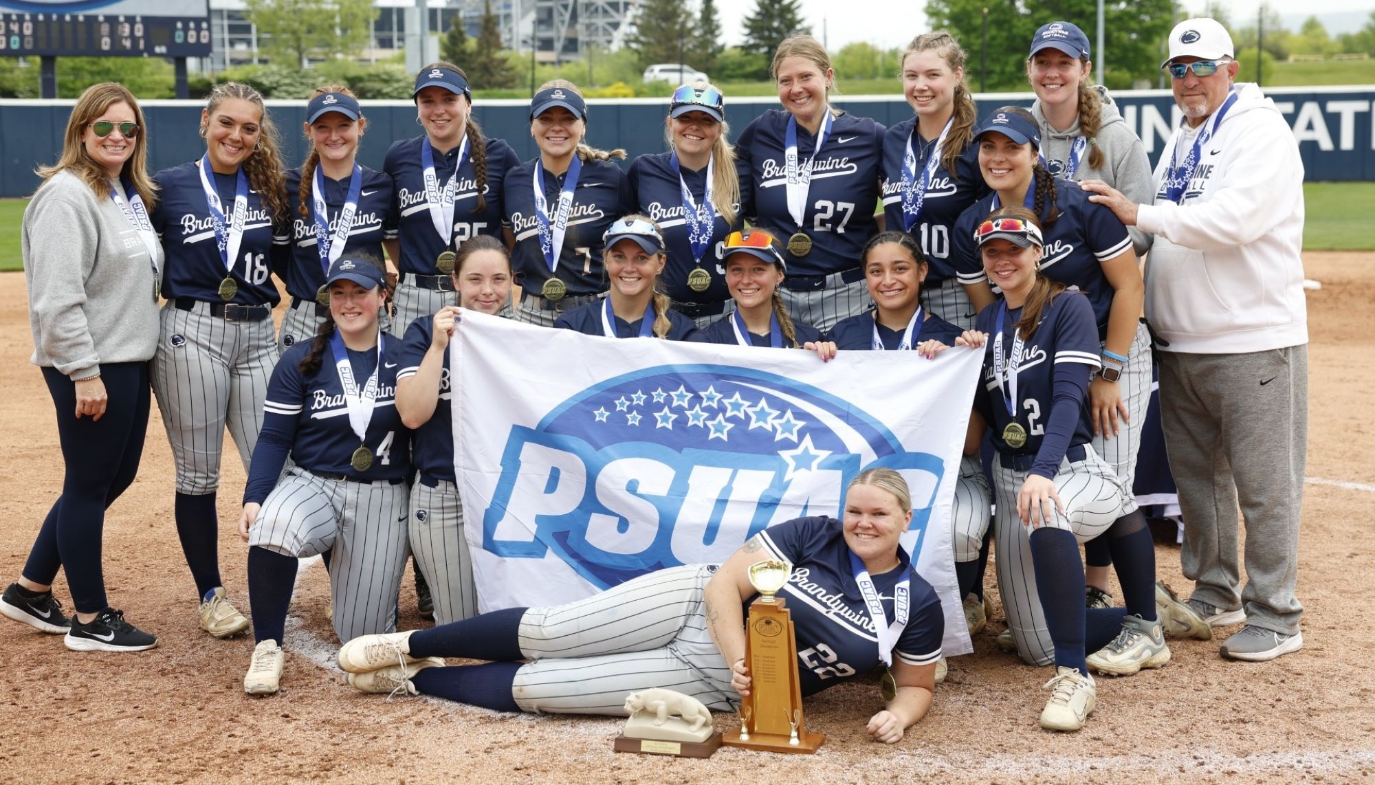 Penn State Brandywine claimed its ninth-straight PSUAC championship with an 8-0 victory over Penn State Mont Alto