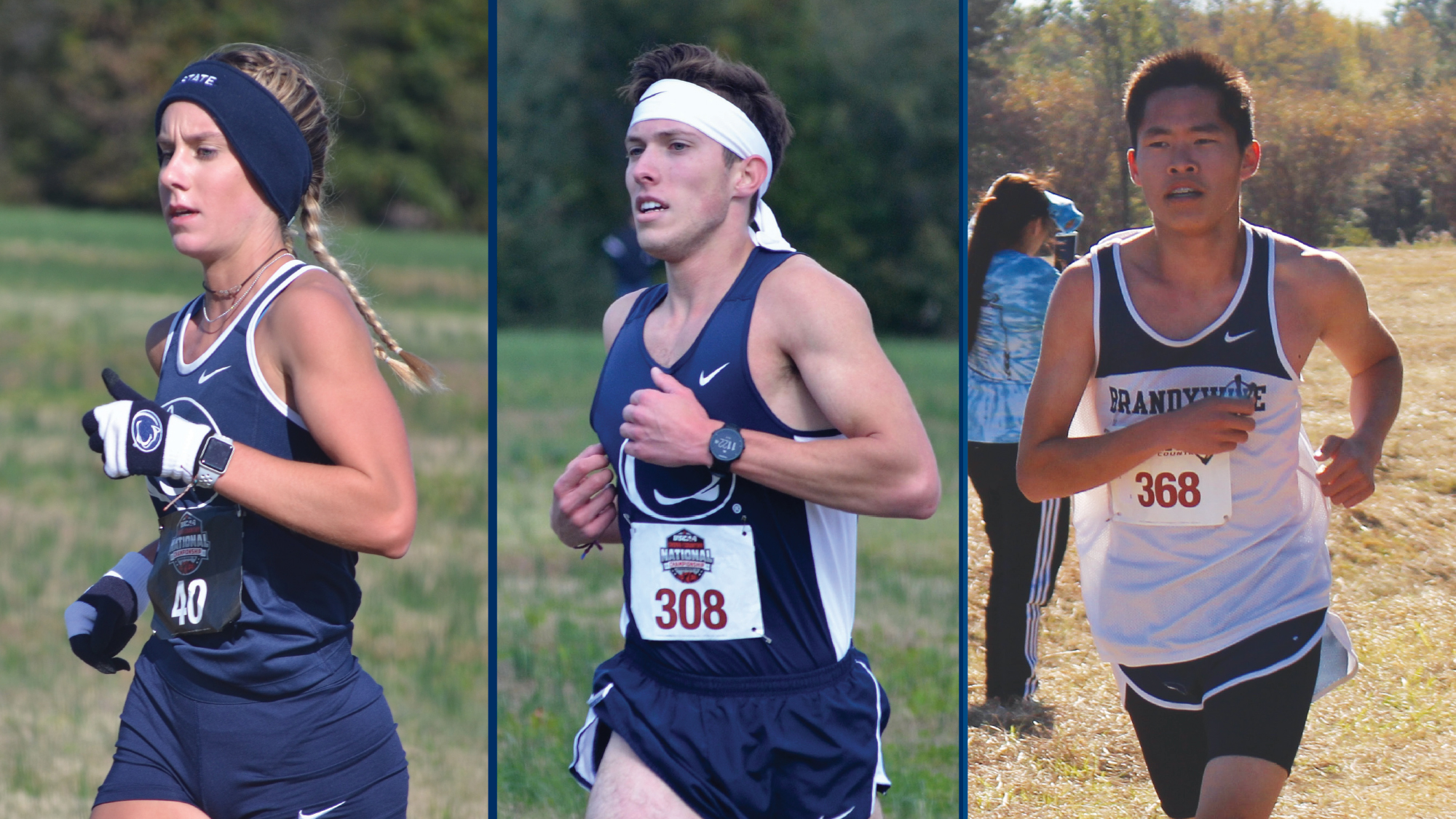 Catharine Mooney, Brian Abel and John Li represented Brandywine on the PSUAC Cross Country All-Decade Teams